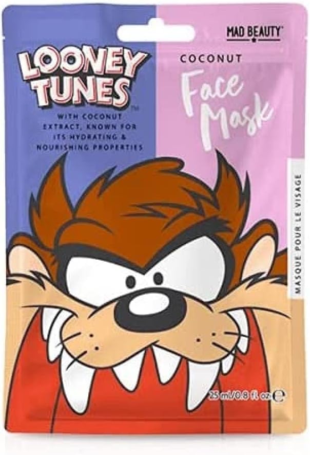 Warner Brothers Looney Tunes Taz Coconut Cosmetic Face Mask